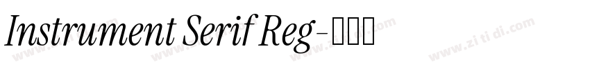 Instrument Serif Reg字体转换